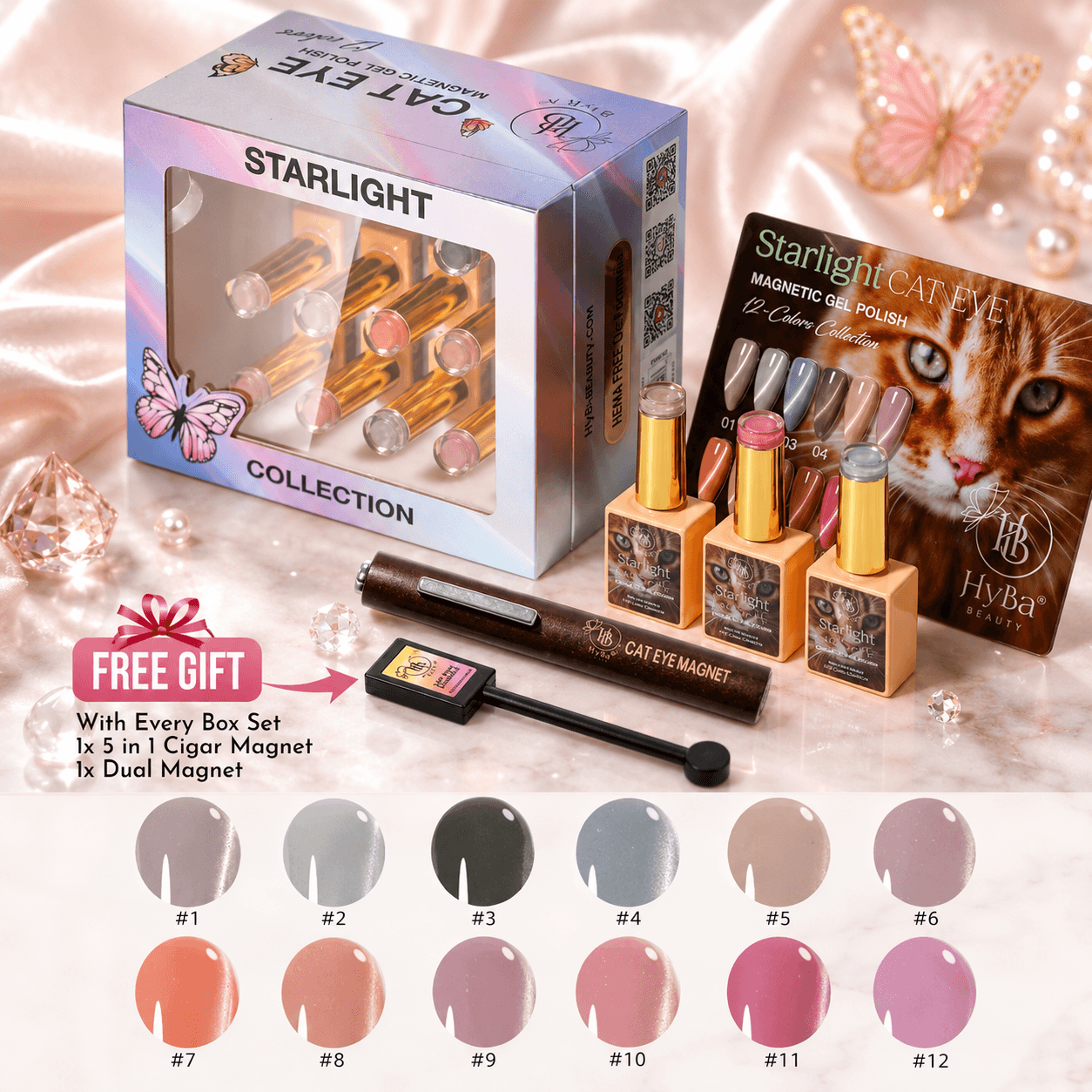 STARLIGHT Cat Eye Collection #1 - Magnetic Gel Polish